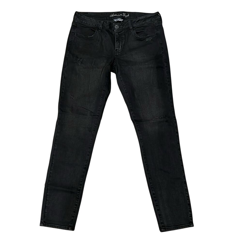 NWT American Eagle Women's Super Stretch Jegging Black Wash Size 12